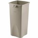 Rubbermaid Commercial Untouchable Square Container - 23 gal Capacity - Square - Crack Resistant - 32.9" Height x 16.5" Width x 1