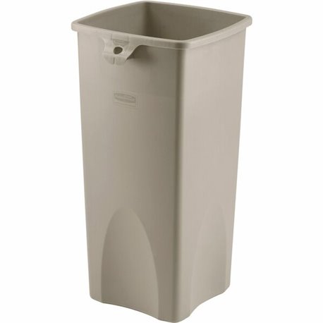 Rubbermaid Commercial Untouchable Square Container - 23 gal Capacity - Square - Crack Resistant - 32.9" Height x 16.5" Width x 1