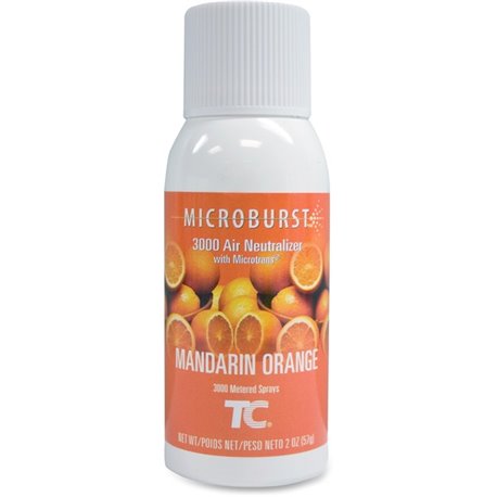 Rubbermaid Commercial MB 3000 Refill Mandarin Air Spray - Spray - Mandarin Orange - 12 / Carton - Odor Neutralizer, Long Lasting