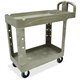 Rubbermaid Commercial Two Shelf Service Cart - 2 Shelf - 500 lb Capacity - 4 Casters - 5" Caster Size - x 39.5" Width x 17.9" De