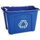 Rubbermaid Commercial 14-gallon Recycling Box - 14 gal Capacity - Rectangular - 14.8" Height x 16" Width x 21" Depth - Polyethyl