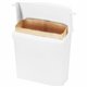 Rubbermaid Commercial Compact Sanitary Napkin Receptacle - 12.5" Height x 10.8" Width x 5.3" Depth - White - 1 Each