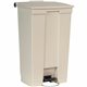 Rubbermaid Commercial Mobile Step-On Container - Step-on Opening - Overlapping Lid - 23 gal Capacity - Rectangular - Fire-Safe, 