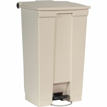 Rubbermaid Commercial Mobile Step-On Container - Step-on Opening - Overlapping Lid - 23 gal Capacity - Rectangular - Fire-Safe, 