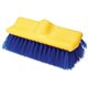 Rubbermaid Commercial Plastic Block Floor Scrub - 2" Palmyra Bristle - 10" Brush Face - 1 Each - Blue, Yellow