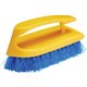 Rubbermaid Commercial Iron Handle Scrub Brush - Polypropylene Bristle - 6" Brush Face - Plastic Handle - 1 Each - Navy, Yellow