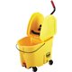 Rubbermaid Commercial WaveBrake Combo Mop Bucket - 8.75 gal - 36.5" x 15.7" - Tubular Steel, Plastic - Yellow - 1 Each