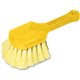 Rubbermaid Commercial Short Handle Utility Brush - 8" Handle Length - 1 Each - Yellow