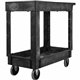 Rubbermaid Commercial 9T6600 Heavy-Duty Utility Cart - 2 Shelf - 500 lb Capacity - 4 Casters - 5" Caster Size - 34.3" Length x 1