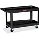 Rubbermaid Commercial 4" Casters 2-shelf Utility Cart - 2 Shelf - Push Handle Handle - 4" Caster Size - Foam - x 32.4" Width x 2