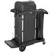 Rubbermaid Commercial High Security Cleaning Cart - Aluminum, Plastic - x 22" Width x 48.3" Depth x 53.5" Height - Black - 1 Eac