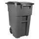 Rubbermaid Commercial Brute Rollout Container with Lid - 50 gal Capacity - Square - 36.2" Height x 23.4" Width x 28.5" Depth - G