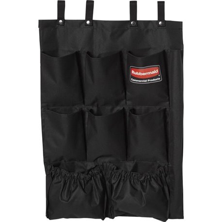 Rubbermaid Commercial Janitor's Cart 9-pocket Hanging Organizer - 9 Pocket(s) - 28" Height x 19.8" Width x 1.5" Depth - Black - 