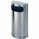 Rubbermaid Commercial Half Round Steel Receptacles - 9 gal Capacity - 32" Height x 18" Width x 9" Depth - Steel - Stainless Stee