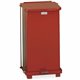 Rubbermaid Commercial Defenders Steel Step Cans - Waste Receptacle,Step,Steel,6.5 Gal,10.5"x10.5"x20.5" ,Red