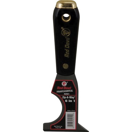 Red Devil Lye Zip-A-Way Painter's 6-in-1 Tool - Black Nickel - Nylon - Solvent Resistant - 1 Each