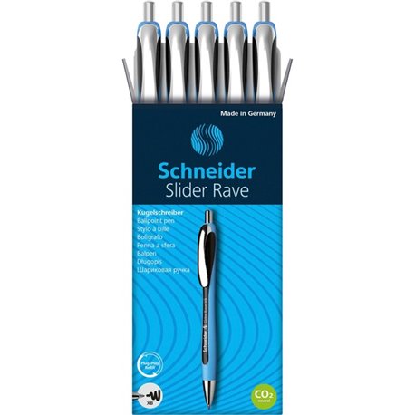 Schneider Slider Rave XB Ballpoint Pen - Extra Broad Pen Point - 1.4 mm Pen Point Size - Retractable - Black - Black Rubberized,