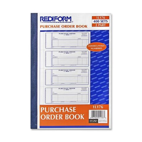 Rediform 2-Part Purchase Order Book - 400 Sheet(s) - Stapled - 2 PartCarbonless Copy - 2.75" x 7" Sheet Size - White, Yellow - B