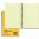 Rediform Brown Board 1-Subject Notebooks - 80 Sheets - Coilock - Red Margin - 16 lb Basis Weight - 5" x 7 3/4" - Green Paper - B