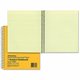 Rediform Brown Board 1-Subject Notebooks - 80 Sheets - Coilock - Red Margin - 16 lb Basis Weight - 6 7/8" x 8 1/4" - Green Paper