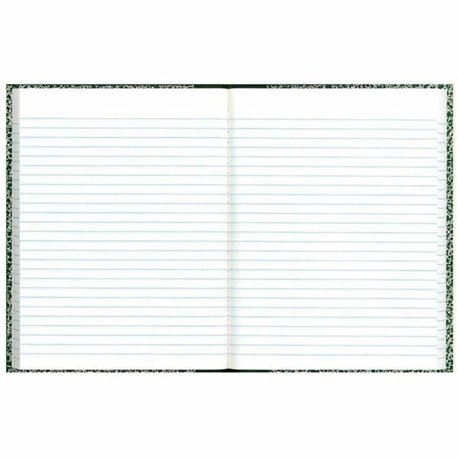 Rediform Center Sewn Lab Notebook - 96 Sheets - Sewn - 7 1/8" x 10 1/8" - White Paper - Green Marble Cover - Recycled - 1 Each