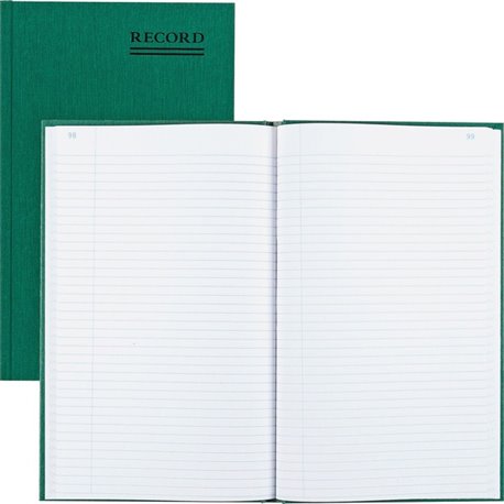 Rediform Emerald Series Account Book - 150 Sheet(s) - Gummed - 7.25" x 12.25" Sheet Size - Green - White Sheet(s) - Green Print 