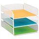 Safco Onyx Letter Tray - 3 Compartment(s) - 3 Tier(s) - 8" Height x 9.3" Width x 11.8" DepthDesktop - White - Steel - 1 Each