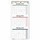 Blueline 3-Month Colorful Wall Calendar - Professional - Julian Dates - Monthly - 14 Month - December 2024 - January 2026 - 3 Mo