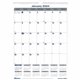 Blueline Net Zero Carbon Wall Calendar - Julian Dates - Monthly - 12 Month - January 2025 - December 2025 - 1 Month Single Page 