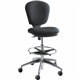 Safco Metro Extended Height Chair - Black Acrylic Seat - 5-star Base - 1 Each