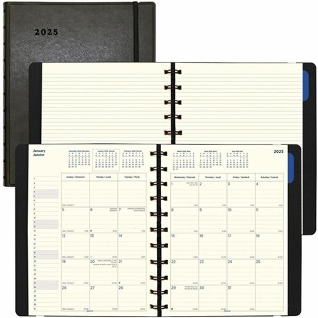 Filofax 17-Month Monthly Planner - Julian Dates - Monthly - 17 Month - August 2024 - December 2025 - 1 Month Double Page Layout 