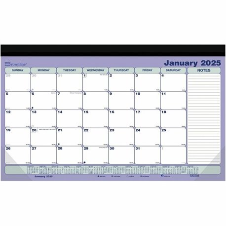 Brownline Magnetic Calendar - Monthly - 12 Month - January 2025 - December 2025 - 1 Month Single Page Layout - Twin Wire - Desk 