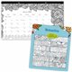 Blueline DoodlePlan Compact Desk Pad - Botanica - Monthly - January 2024 till December 2024 - 1Month Single Page Layout - Desk P