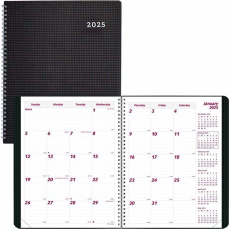 Brownline Monthly Planner - Julian Dates - Monthly - 14 Month - December 2024 - January 2026 - 1 Month Single Page Layout - 11" 