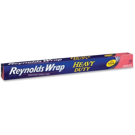 Reynolds Wrap Wrap Heavy Duty Aluminum Foil - 18" Width x 50 ft Length - Moisture Proof, Odor Proof, Grease Proof, Durable, Heat