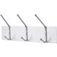 Safco 3-Hook Contemporary Steel Coat Hooks - 3 Hooks - 10 lb (4.54 kg) Capacity - for Garment - Steel - Silver - 1 Each
