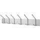 Safco 6-Hook Contemporary Steel Coat Hooks - 6 Hooks - 10 lb (4.54 kg) Capacity - for Garment - Steel - Silver - 1 Each
