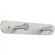 Safco Nail Head Coat Hook - 2 Hooks - 20 lb (9.07 kg) Capacity - 1" Size - for Garment - Aluminum - Silver - 1 Each