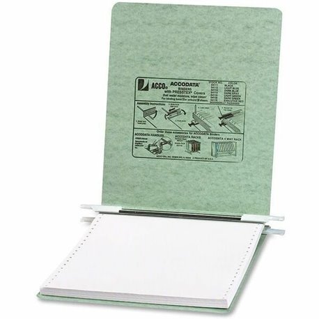 ACCO PRESSTEX Unburst Sheet Covers - 6" Binder Capacity - 9 1/2" x 11" Sheet Size - Light Green - Recycled - Retractable Filing 