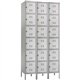 Safco Six-Tier Two-tone 3 Column Locker with Legs - 36" x 18" x 78" - 3 x Shelf(ves) - Recessed Locking Handle - Gray - Steel