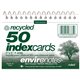 Roaring Spring Environotes Ruled Lined Perforated Spiralbound Recycled Index Cards - 50 Sheets - 100 Pages - Printed - Spiral Bo