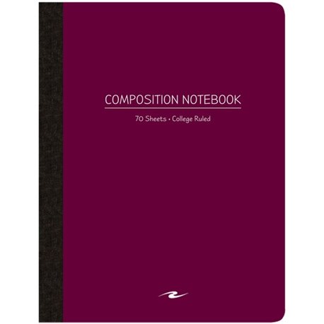 Roaring Spring College Ruled Flexible Poly Cover Composition Book - 70 Sheets - 140 Pages - Printed - Sewn/Tapebound - Both Side