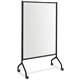 Safco Impromptu Magnetic Whiteboard Screens - White Surface - Black Steel Frame - Rectangle - Magnetic - Marker Tray, Casters - 