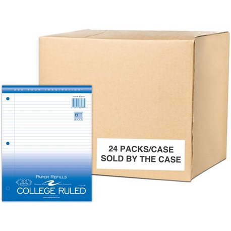 Roaring Spring College Ruled Filler Paper - 150 Sheets - 300 Pages - Printed - Both Side Ruling Surface - Red Margin - 3 Hole(s)