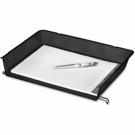 Rolodex Mesh Side-Load Stacking Letter Tray - 3" Height x 10.8" Width14.3" Length - Side-loading, Stackable, Durable - Black - S