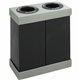 Safco Double Recycling Center Receptacles - 28 gal Capacity - Rectangular - 33" Height x 31" Width x 16" Depth - Polyethylene - 
