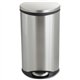 Safco Ellipse Hands Free Step-On Receptacle - 7.50 gal Capacity - 26.5" Height x 15" Width x 13.5" Depth - Steel, Plastic - Stai