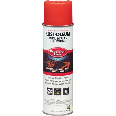 Rust-Oleum Industrial Choice Precision Line Marking Paint - 17 fl oz - 1 Each - Safety Red