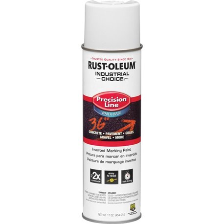 Rust-Oleum Industrial Choice Precision Line Marking Paint - 17 fl oz - 12 / Carton - White