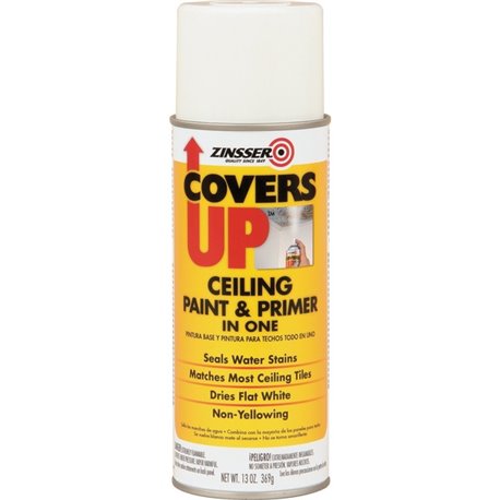 Zinsser COVERS UP Ceiling Paint/Primer in One - 13 fl oz - 1 Each - White